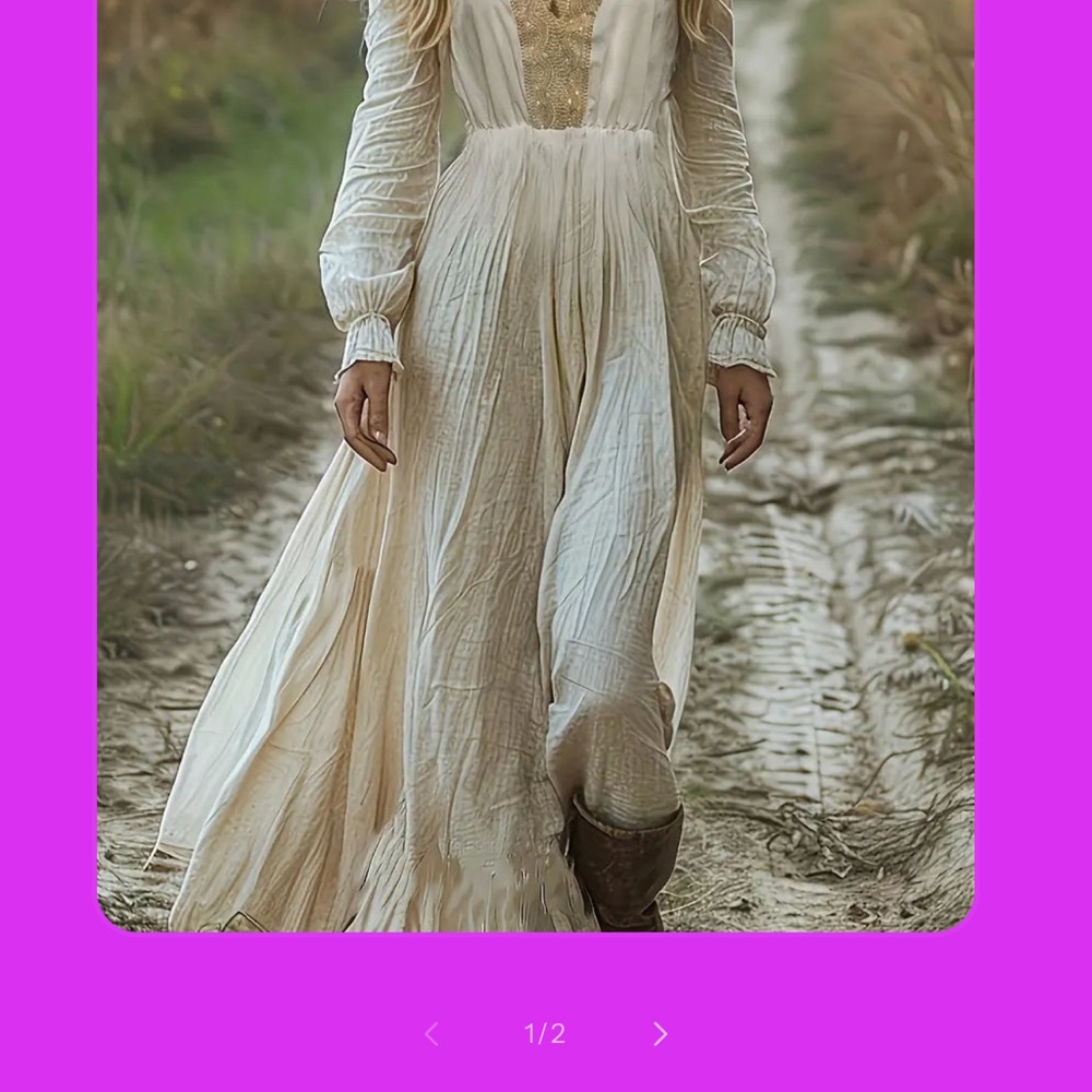 Elegant Cream Long Sleeve Dress